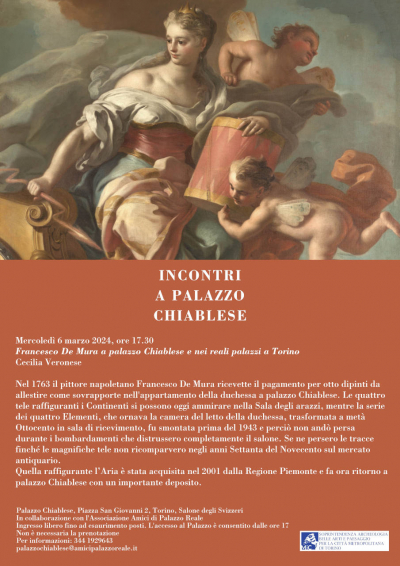 INCONTRI A PALAZZO CHIABLESE- Francesco De Mura a palazzo Chiablese e nei reali palazzi a Torino